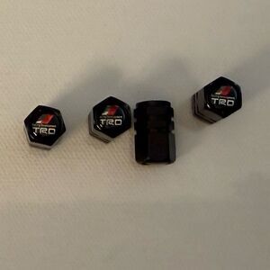 TRD Toyota Valve Stem Caps in Black Set of 4 NWT